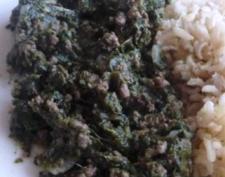 Egyptian Beef and Spinach Stew