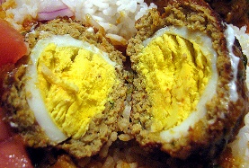 Kofta stuffed with eggs