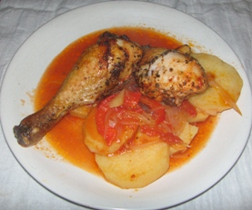 Chicken and Potato in Tomato Sauce