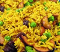 Basil Cashew and Raisins Pilaf