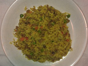 Turmeric and beef rice