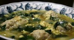 Algerian egg and meatball soup