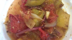 Bell Peppers with Onion and Tomato