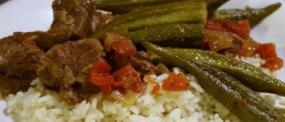 Beef and Okra stew (Bamya)