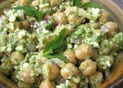 Potatoes, Chickpea & Mint Salad